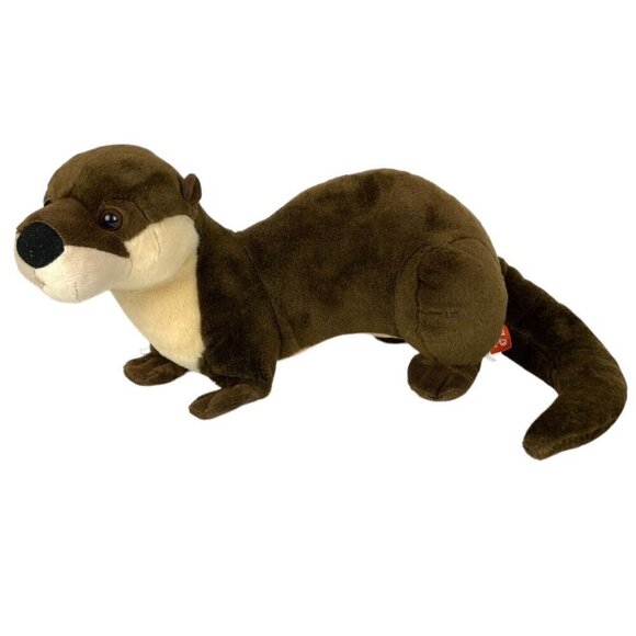 Wild Republic Sea River Otter 14 inch Plush Brown Realistic Stuffed Animal - Picture 1 of 6